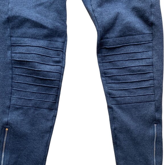 Gap Moto Ponte Zippers Leggings Gray Riding Emo Biker Pull-On Edgy Grunge-S - Picture 4 of 14